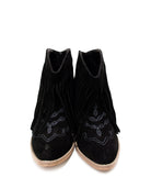 Amos Fringe Ankle Bootie in Black Suede    Shoes Ave Shops- Tilden Co.