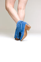 Amos Fringe Ankle Bootie in Black Suede    Shoes Ave Shops- Tilden Co.