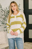 As Long As You're Mine Loose Knit Collared Top Womens Ave Shops- Tilden Co.