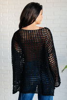 Ask Anyway Fishnet Sweater    Tops Ave Shops- Tilden Co.