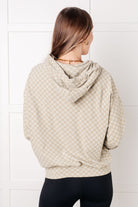 Ask Me Out Checkered Hoodie in Sage Tops Ave Shops- Tilden Co.