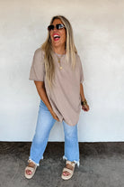 PREORDER: Joey Washed Cotton Boyfriend Tee Womens Ave Shops- Tilden Co.