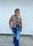 PREORDER: Everyly Cheetah Quilted Vest    Womens Ave Shops- Tilden Co.