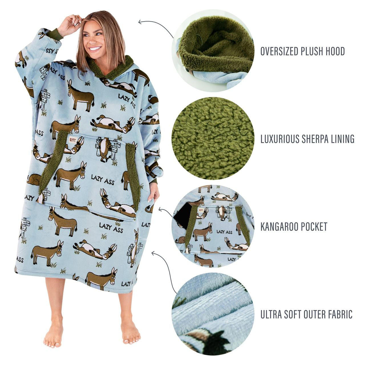 Lazy Ass Blanket Hoodie Blanket LazyOne- Tilden Co.