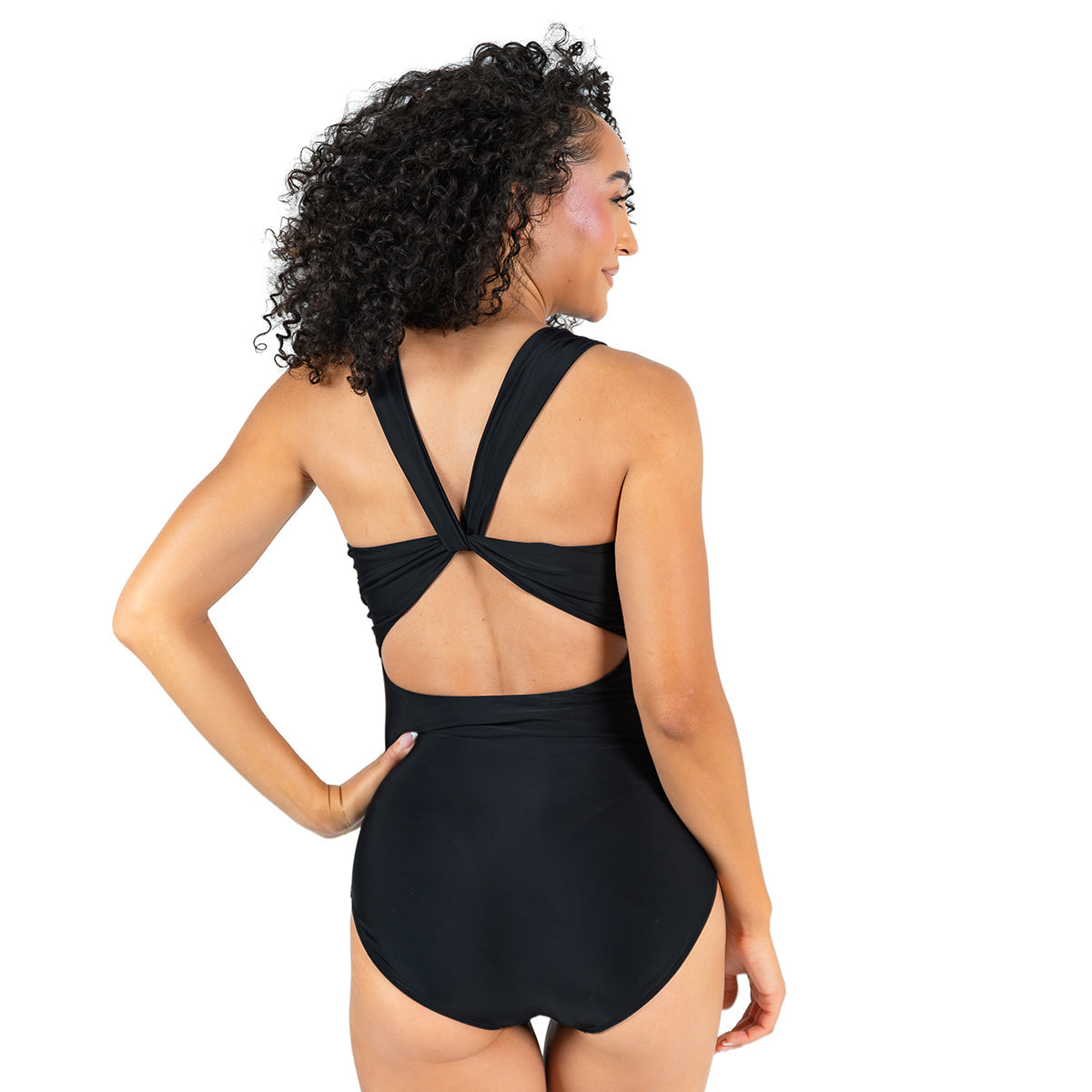 Wide Strap Cross Back One Piece Swimsuit One Piece Swimsuit Janela Bay- Tilden Co.