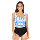 Square Neck Crop Tankini Top Swim Top Janela Bay- Tilden Co.