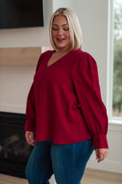 Back in Business V-Neck Blouse    Blouses Ave Shops- Tilden Co.