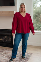 Back in Business V-Neck Blouse    Blouses Ave Shops- Tilden Co.