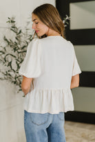 PREORDER: Balloon Sleeve Bow Blouse in Ivory Womens Ave Shops- Tilden Co.