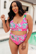 Barbados Tropical Print Swim Top Swimwear Ave Shops- Tilden Co.