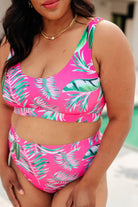 Barbados Tropical Print Swim Top Swimwear Ave Shops- Tilden Co.