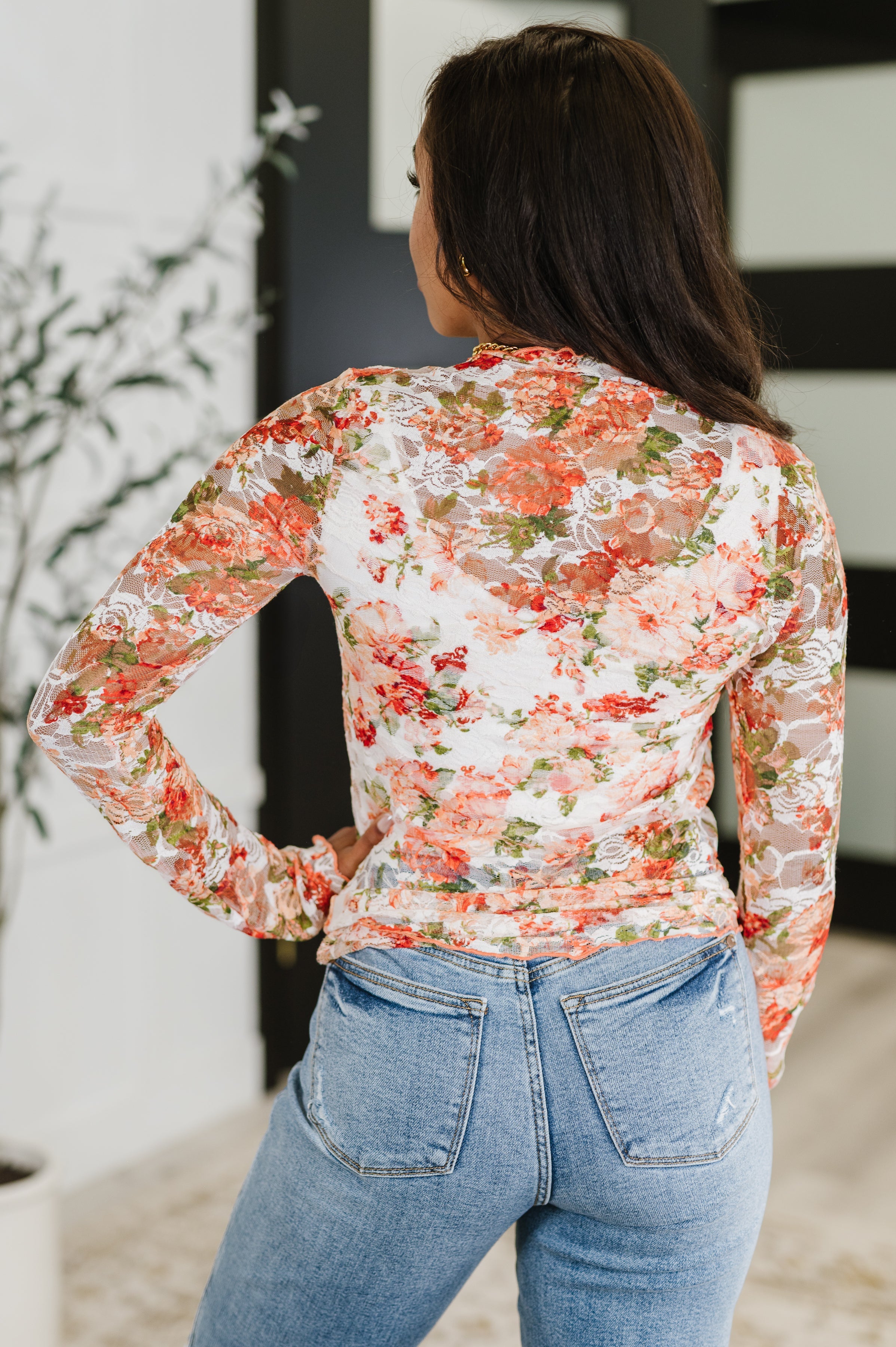 Barely Behaving Floral Print Layering Top in Coral Womens Ave Shops- Tilden Co.