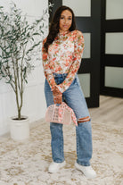 Barely Behaving Floral Print Layering Top in Coral Womens Ave Shops- Tilden Co.