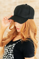 Basic Babe Ball Cap in Black Accessories Ave Shops- Tilden Co.