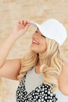 Basic Babe Ball Cap in White Accessories Ave Shops- Tilden Co.