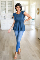 Before Now Ruffled Babydoll Top Tops Ave Shops- Tilden Co.