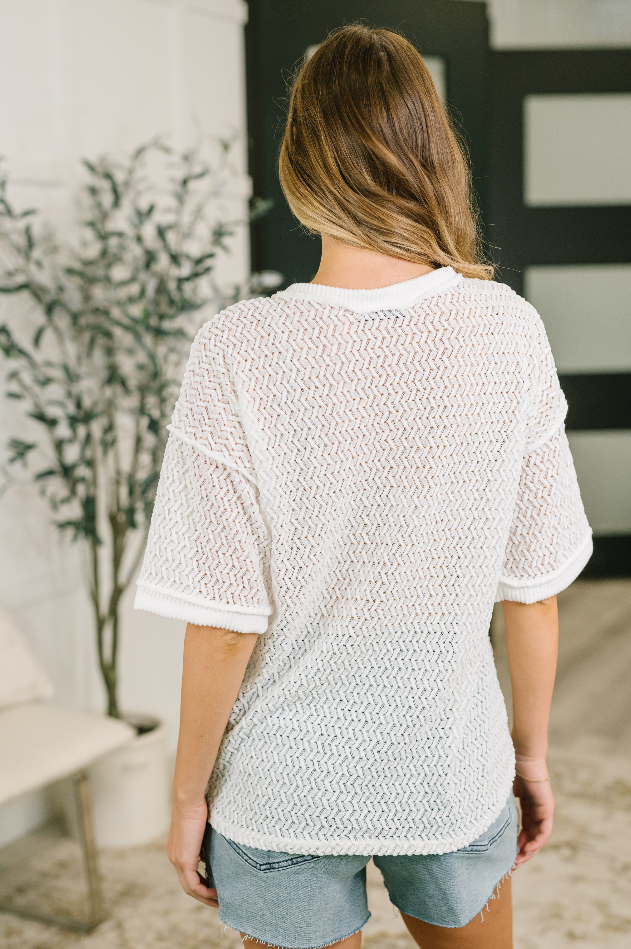 Beginning to Care Textured Oversized Top Womens Ave Shops- Tilden Co.