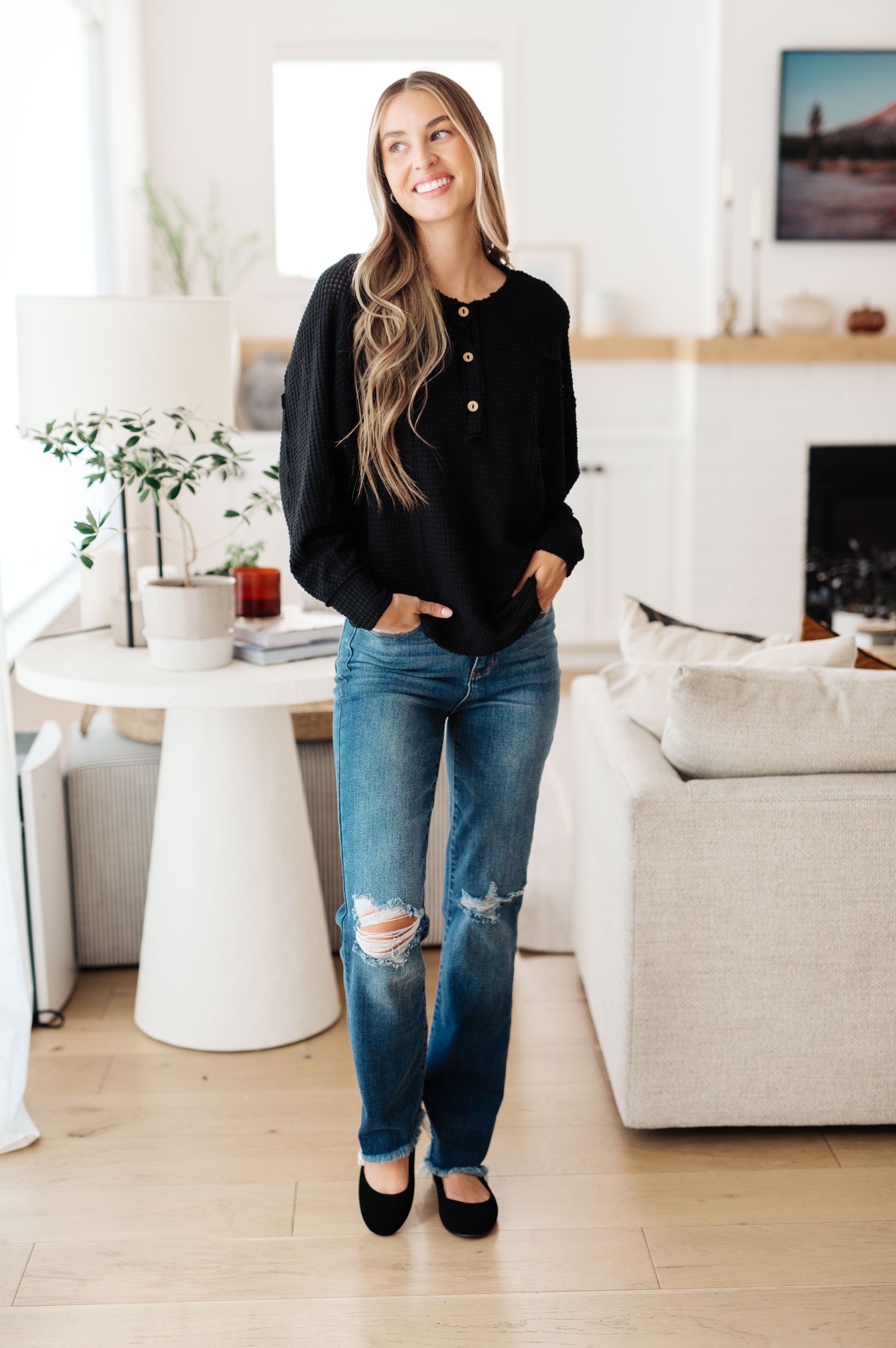 Better Than Best Henley Top Tops Ave Shops- Tilden Co.