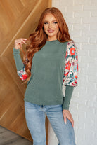 Better Than Usual Floral Detail Top    Tops Ave Shops- Tilden Co.