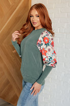 Better Than Usual Floral Detail Top    Tops Ave Shops- Tilden Co.