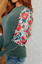 Better Than Usual Floral Detail Top    Tops Ave Shops- Tilden Co.