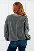 Beyond the Basics Pullover in Ash Black Tops Ave Shops- Tilden Co.