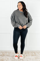 Beyond the Basics Pullover in Ash Black Tops Ave Shops- Tilden Co.