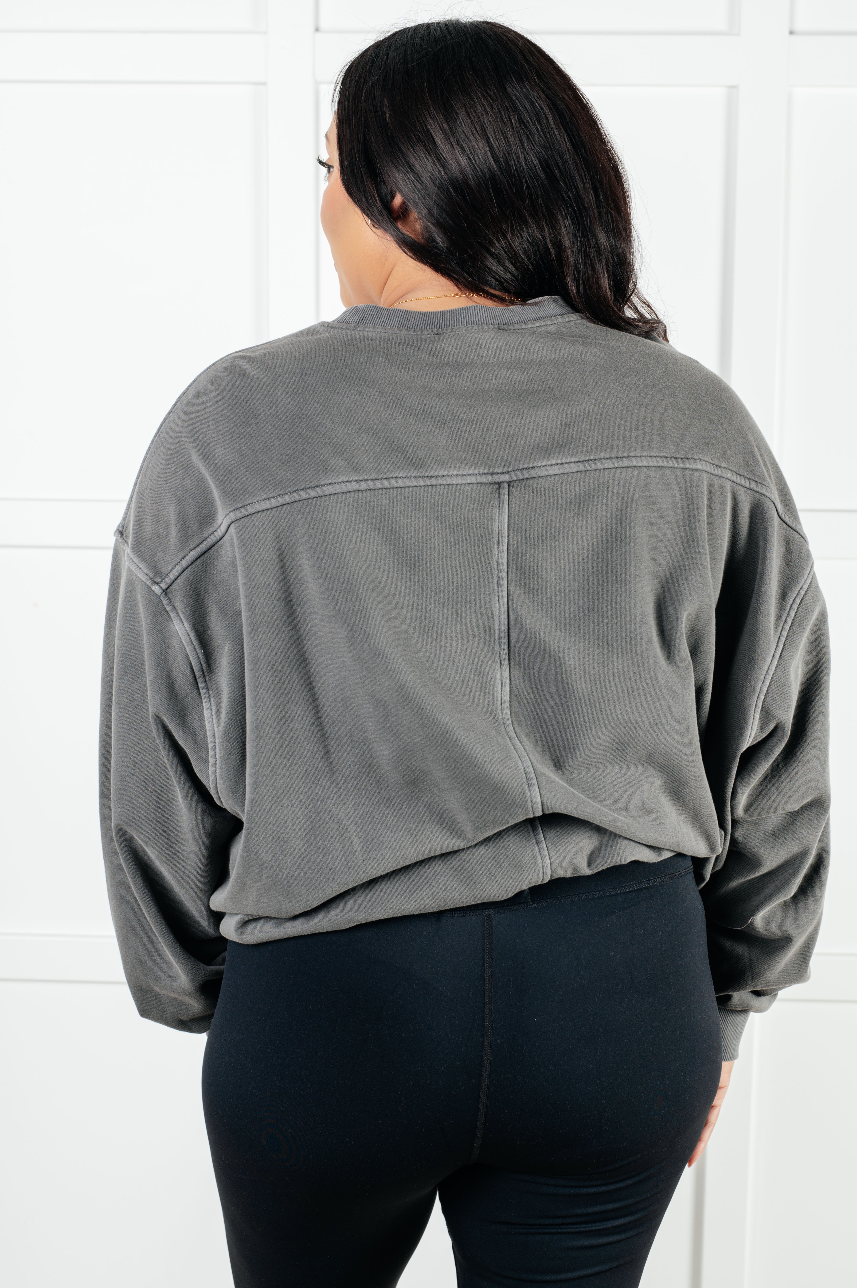 Beyond the Basics Pullover in Ash Black Tops Ave Shops- Tilden Co.