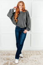 Beyond the Basics Pullover in Ash Black Tops Ave Shops- Tilden Co.