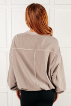 Beyond the Basics Pullover in Ash Mocha Tops Ave Shops- Tilden Co.