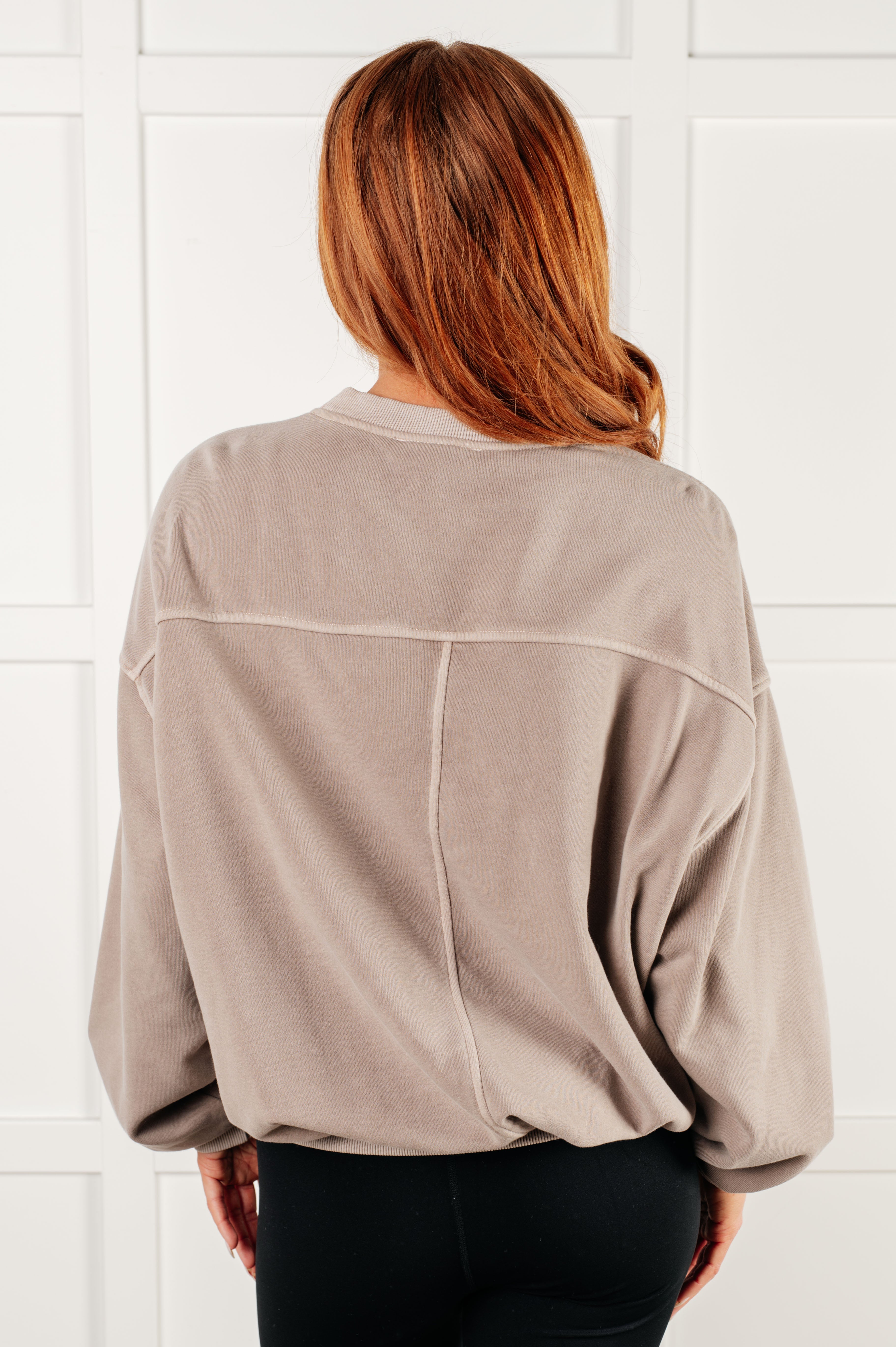 Beyond the Basics Pullover in Ash Mocha Tops Ave Shops- Tilden Co.