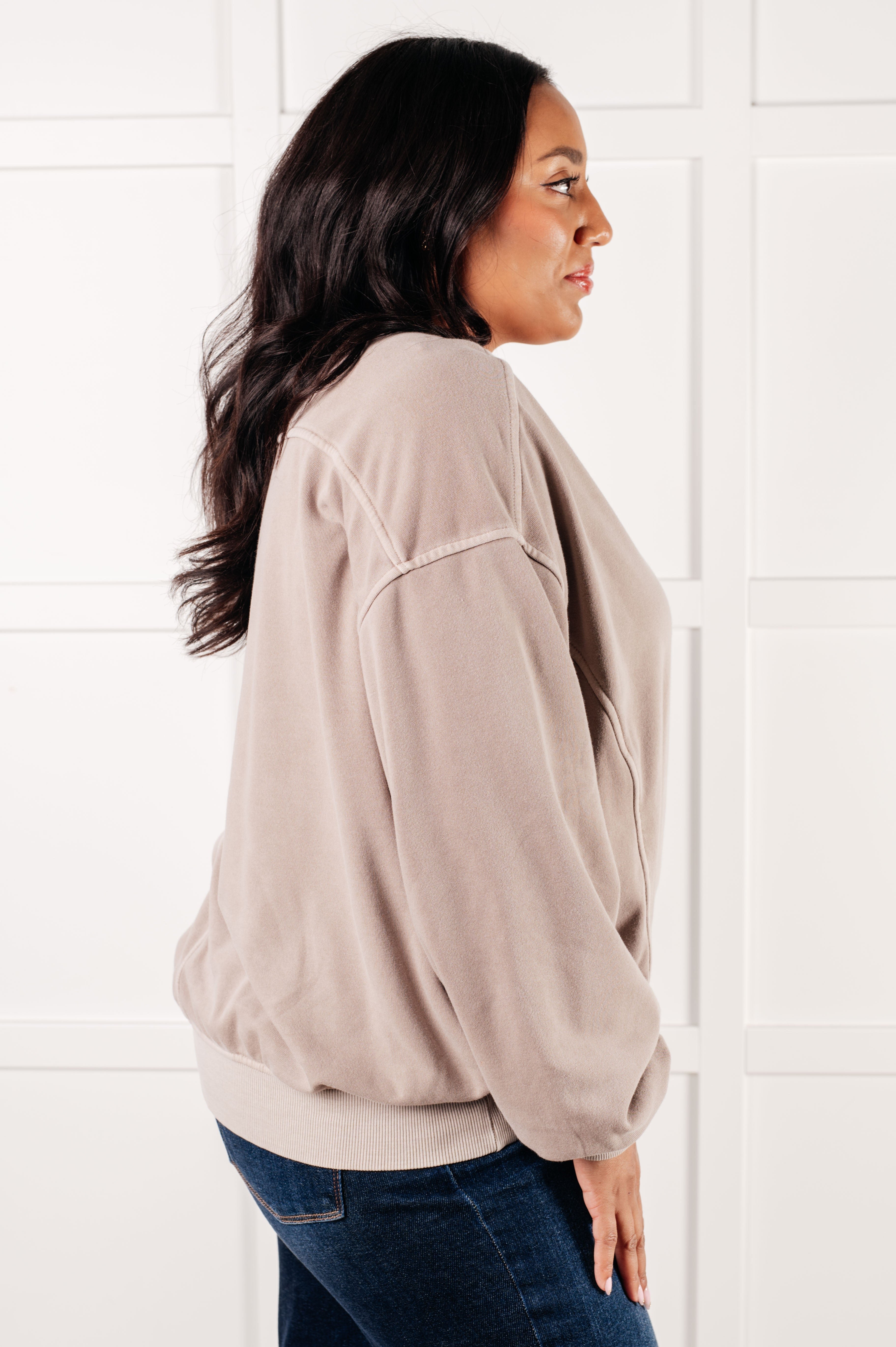 Beyond the Basics Pullover in Ash Mocha Tops Ave Shops- Tilden Co.