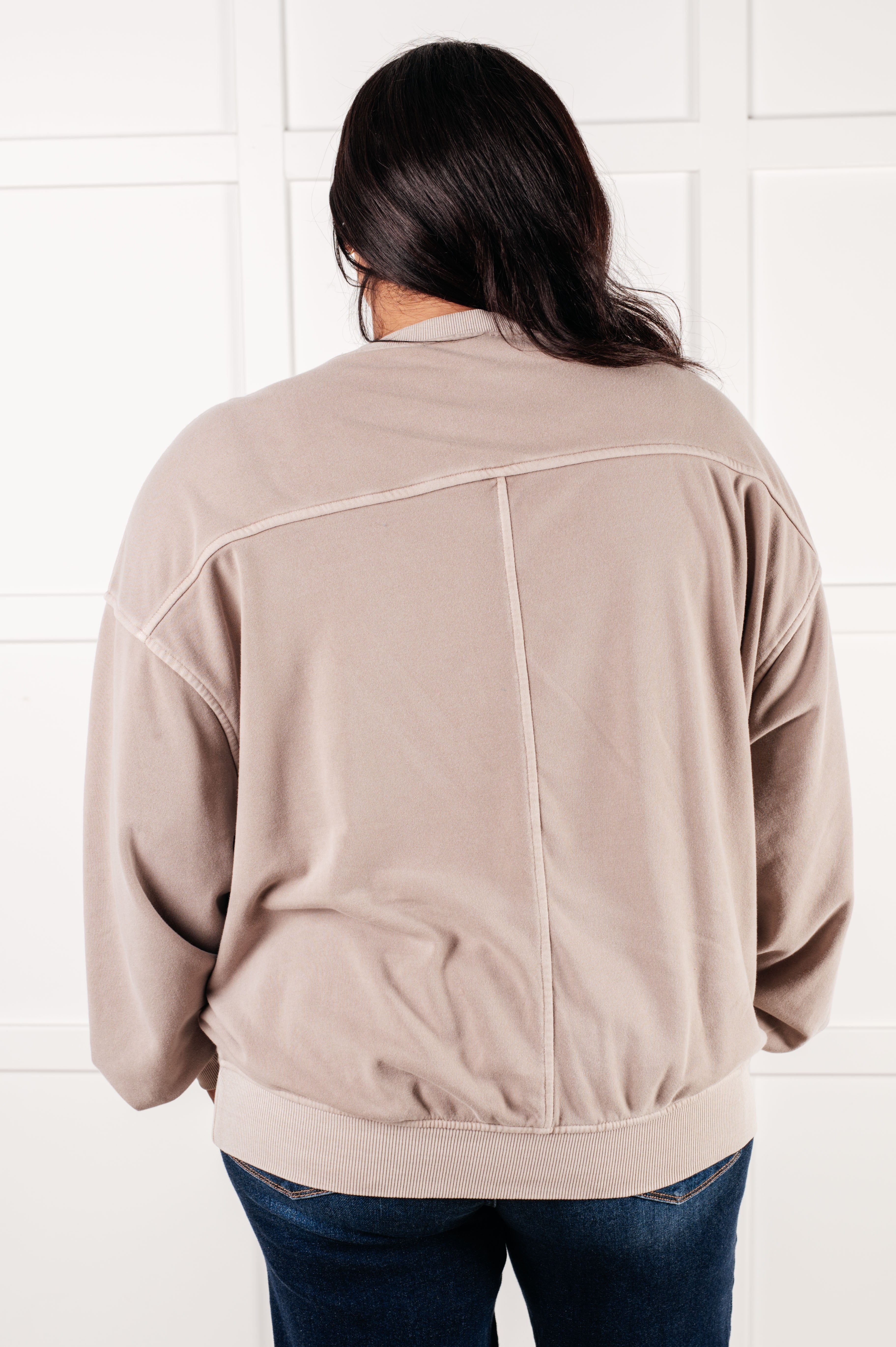 Beyond the Basics Pullover in Ash Mocha Tops Ave Shops- Tilden Co.