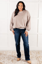 Beyond the Basics Pullover in Ash Mocha Tops Ave Shops- Tilden Co.