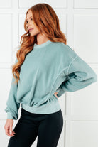 Beyond the Basics Pullover in Blue Grey Tops Ave Shops- Tilden Co.