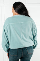 Beyond the Basics Pullover in Blue Grey Tops Ave Shops- Tilden Co.