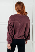 Beyond the Basics Pullover in Eggplant Tops Ave Shops- Tilden Co.