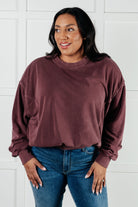 Beyond the Basics Pullover in Eggplant Tops Ave Shops- Tilden Co.