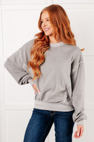 Beyond the Basics Pullover in Sleet Tops Ave Shops- Tilden Co.