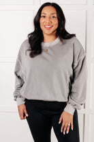 Beyond the Basics Pullover in Sleet Tops Ave Shops- Tilden Co.