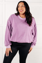 Beyond the Basics Pullover in Violet Tops Ave Shops- Tilden Co.