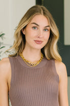 Big, Bold and Beautiful Layered Chunky Necklace in Gold Necklace Ave Shops- Tilden Co.