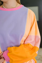 Blockbuster Color Block Pullover in Muted Womens Ave Shops- Tilden Co.