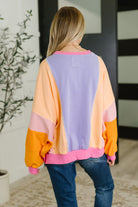Blockbuster Color Block Pullover in Muted Womens Ave Shops- Tilden Co.