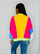 Blockbuster Color Block Pullover in Bright Womens Ave Shops- Tilden Co.
