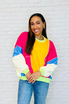 Blockbuster Color Block Pullover in Bright Womens Ave Shops- Tilden Co.
