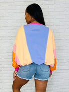 Blockbuster Color Block Pullover in Muted Womens Ave Shops- Tilden Co.