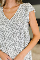 Bloom Service V-Neck Blouse in Ivory Womens Ave Shops- Tilden Co.