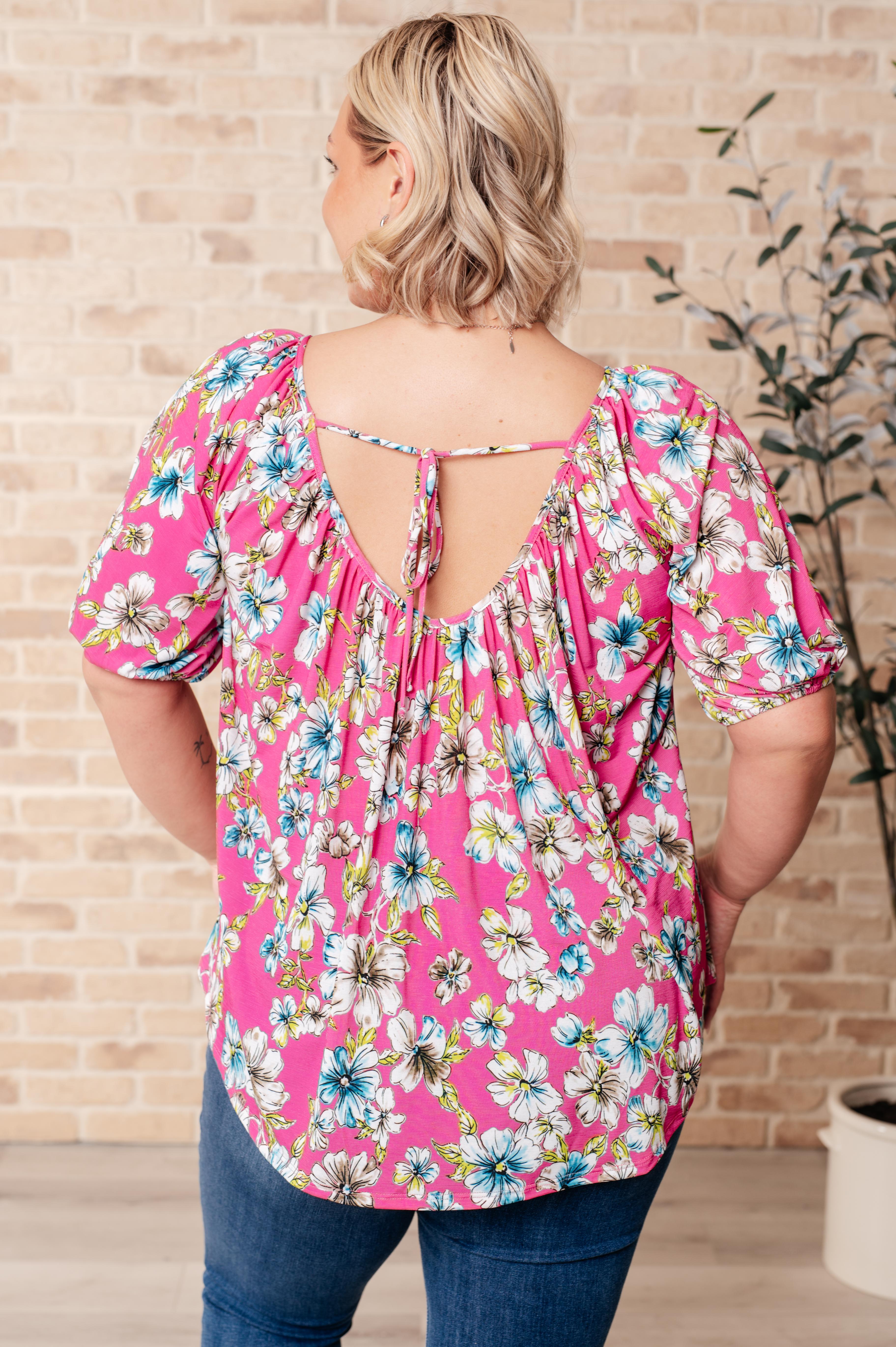 Bloom So Bright Floral Top Tops Ave Shops- Tilden Co.