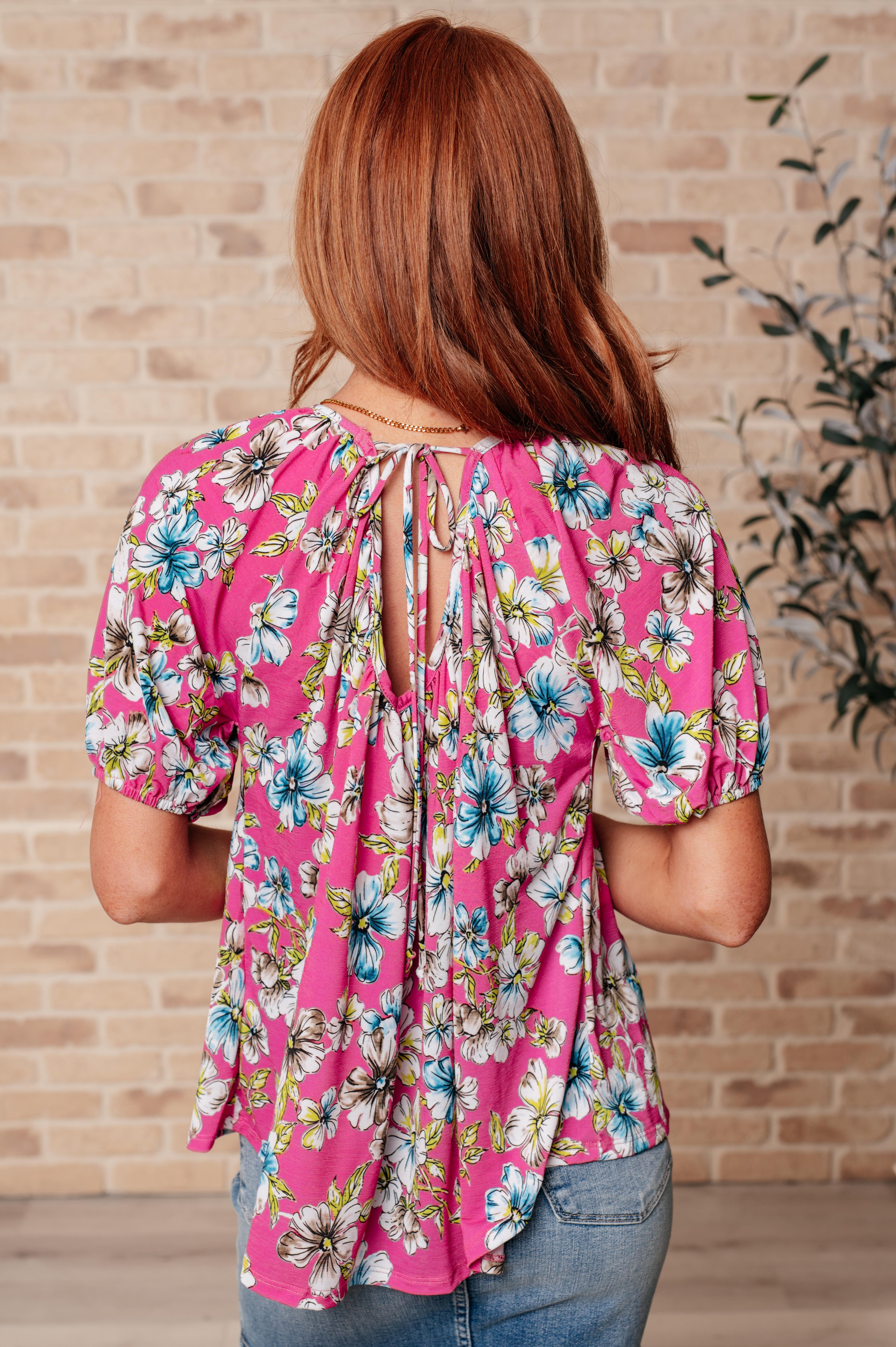 Bloom So Bright Floral Top Tops Ave Shops- Tilden Co.